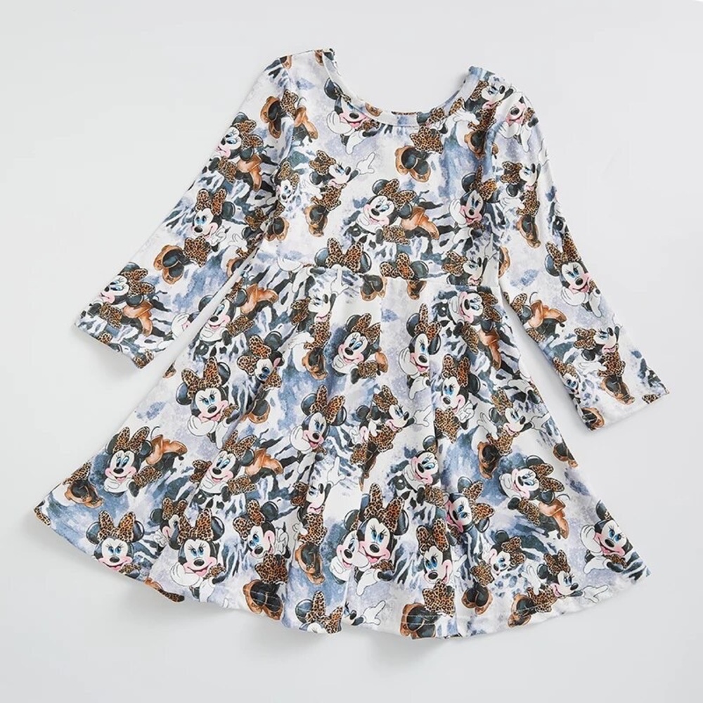 Minnie Leopard Long Sleeve Dress, Toddler Girl, Brand New! Boutique-2T,3T, 4T, 5